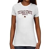 NCAA Texas State Bobcats Ladies Team Arch Slim Fit T-Shirt - White