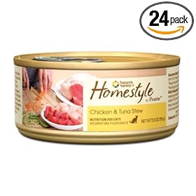 Nature's Variety Canned Cat Food, Homestyle from the Prairie Chicken and Tuna Stew (Pack of 24 5.5 Ounce Cans)