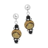 Black Agate and Picture Jasper Earrings