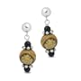Black Agate and Picture Jasper Earrings