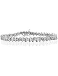 2 Carat Diamond S- Link Bracelet in 14k White Gold