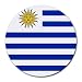 Uruguay Flag Round Mouse Pad