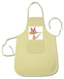 100% Cotton Apron with image: grooming, cat, pet, animal