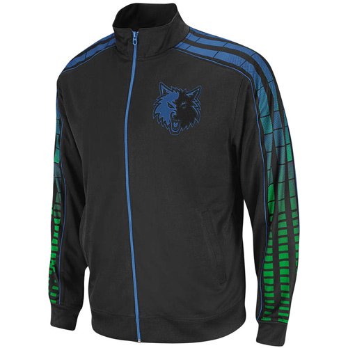 adidas Minnesota Timberwolves Black Vibe Full Zip Track Jacket (X-Large)