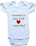 SOMEONE IN NEW YORK LOVES ME - NEW YORK BABY - State-series - White, Blue or Pink Onesie / Baby T-shirt