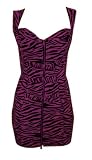 Switchblade Stiletto PURPLE ZEBRA BRA CORSET DRESS- Large