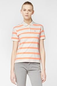 L!VE Short Sleeve Stretch Striped Pique Polo