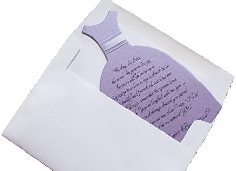 Will You Be My Bridesmaid Invitation Dress Shaped Card (1, Purple)