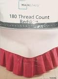 180 Thread Count Bedskirt, Full, Solid Tuscan Rose Color