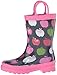 Hatley Girls' Little Printed Rain Boot, Nordic Apples, 11 US Child