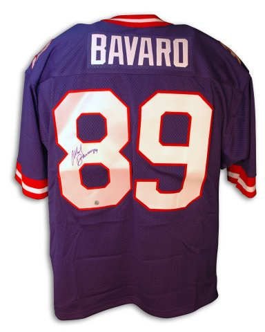 Autographed Mark Bavaro New York Giants Throwback Blue Jersey