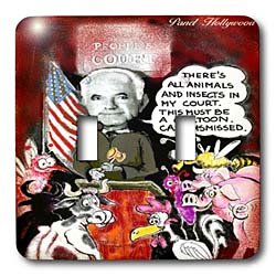 Londons Times Funny Panel Hollywood Cartoons - The People s Cartoon Court With Judge Wapner - Light Switch Covers - double toggle switch