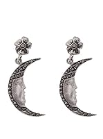 Silver One Pendientes Marquesita en Luna