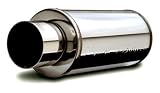 MagnaFlow 14822 Polished Stainless Steel Round Muffler with Tip