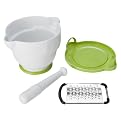 Deluxe Mortar and Pestle with Grater and Lid