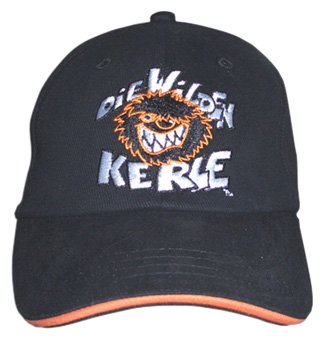 Childrens Toyshop  Spielwaren : Wilde Kerle Baseball Cap, verstellbar, schwarz/orange,