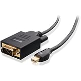 Cable Matters Mini DisplayPort (Thunderbolt&trade; 2 port Compatible) to VGA Cable in Black 6 Feet