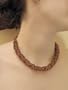 Coil Tube -- Beaded Necklace#425