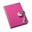 Saffiano Lock Diary, Working Key and Lock, Pink