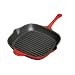 Molten Cast Iron Square Grill Pan, Ribbed Base, 28cm x 5.5cm