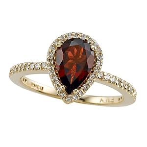 1.68 cttw Genuine Garnet Ring by Effy Collection® in 14k Yellow Gold