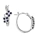 10k White Gold 1/2 Carat Sapphire and Diamond Earrings