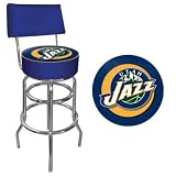 Utah Jazz NBA Padded Swivel Bar Stool with Back