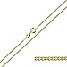 2mm thick 18K gold plated on solid sterling silver 925 Italian diamond cut FLAT CURB link chain necklace bracelet anklet - 15, 20, 25, 30, 35, 40, 45, 50, 55, 60, 65, 70, 75, 80, 85, 90, 95, 100cm