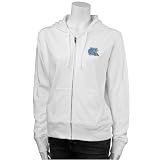 North Carolina Tar Heels Ladies White Long Sleeve Full Zip Hoody Sweatshirt