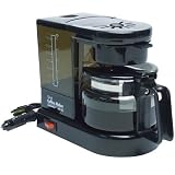 RoadPro 12V 5-Cup Portable Coffee Maker, 5.5 power cord, 5-cup capacity