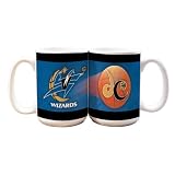 NBA Washington Wizards 15-Ounce White Sportsball Mug (2 Pack)