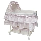 Burlington Baby Eyelit Bassinet Combo, Pink, 0-3 Months
