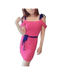 Sexy Off the Shoulder Bateau Neck Stretchy Polyester Sheath  Dress