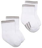 Jefferies Socks Baby Half Cushion Mesh Sock, 2 Pack, White/Grey
