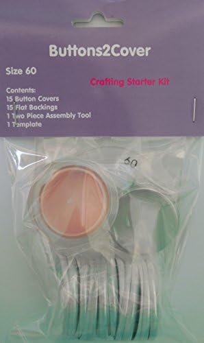 Buttons2Cover Cover Buttons FLAT BACK Crafter's Starter Kit Size 60 (1-1/2")