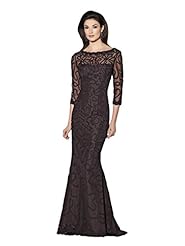 Mermaid Illusion 3/4 Sleeves Evening Dress/Wedding Dress 