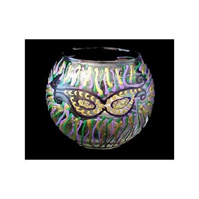 Mardi Gras Mask Design with candle