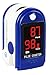 Concord Basics Blue Fingertip Pulse Oximeter Blood Oxygen Saturation Monitor with Carrying Case, Batteries, Silicone Cover and Lanyard