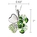 Wrapables Four Leaf Clover Pendant Necklace (Green), 18 inches