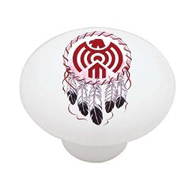Native American Dream Catcher Decorative High Gloss Ceramic Drawer Knob