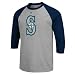 Seattle Mariners Official Logo 3/4 Raglan Shirt - X-Large