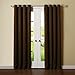 Best Home Fashion Thermal Insulated Blackout Curtains - Antique Bronze Grommet Top - Chocolate - 52