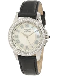 Invicta Womens 12850 Angel Mother-Of-Pearl Dial Diamond Accented Watch