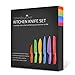 Kitchen Knife Set plus BONUS Cutting Board and FREE Knife Skills eBook. Includes Chef Knife, Paring Knife, Carving, Utility, Santoku and Bread knives.