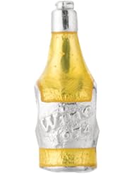 925 Sterling Silver Yellow Champagne Bottle Bead For Chamilia, Pandora, Biagi, Personality, Reflections And More Charm Bracelets