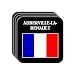 France - AUBERVILLE-LA-RENAULT Set of 4 Mini-Mousepad Coasters