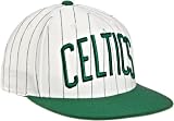 NBA Men's Boston Celtics Flat Brim Flex Hat - Tx87Z, Small/Medium , Team Color , White & Kelly Green