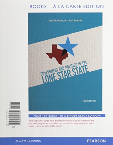 Government and Politics in the Lone Star State, Books a la Carte Edition (8th Edition)