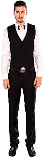 XoMoFlag Men's Wedding Single Breasted Suit Lapel Dinner Party Wear Black
