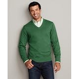 415k74ktWqL. SL160  Eddie Bauer Classic Fit Cotton/Cashmere V Neck Sweater